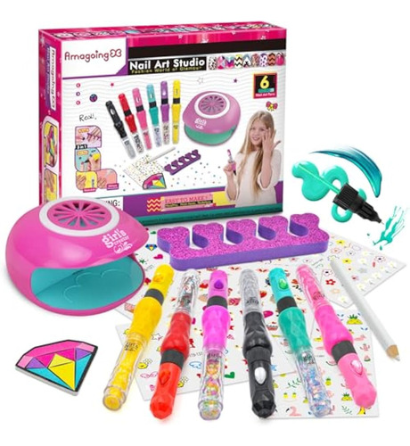 Amagoing Estudio De Arte De Uñas Para Niñas, Kit