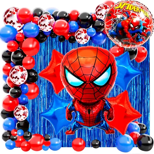 Combo Cumpleaños Kit Globos Spiderman Decoración