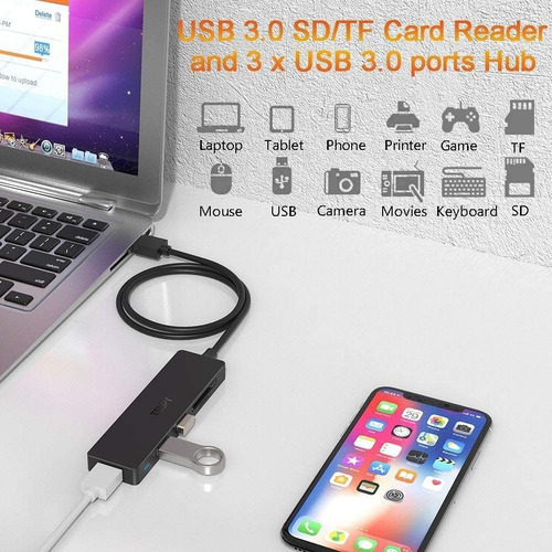 Imagen 5 de 8 de Hub Usb 3.0 - 3 Port Usb 3.0 - Lector Sd / Micro Sd