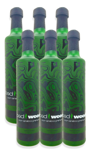 Licor Premium Bad Weed Handcrafted 500ml Argentina Caja X6u