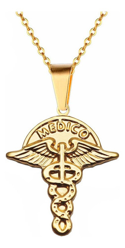 Collar Médico Medicina Unisex Doctor (a) Acero + Estuche