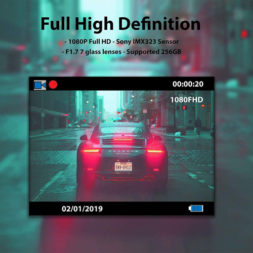 V1 Basic Dash Cam 1080p Fhd Dvr Grabadora De Conducción _951