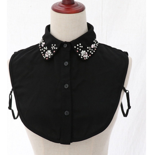 Cuello Falso De Algodón Y Pedrería Collar Gargantilla
