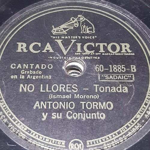 Pasta Antonio Tormo Rca Victor C323