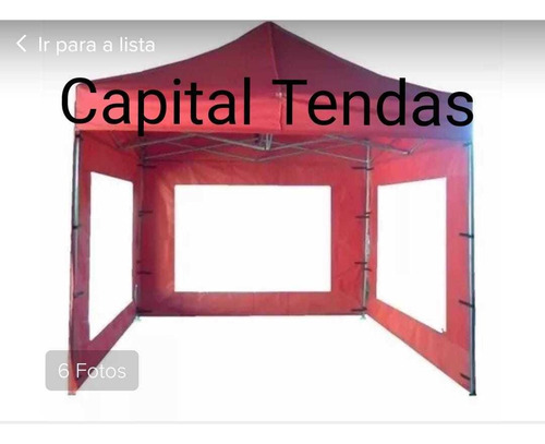Tenda Sanfonada 3x3 Lona Pvc Maior Durabilidade + 3 Laterais