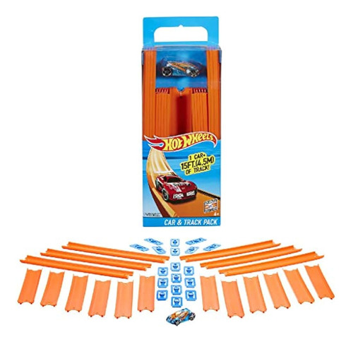 Hot Wheels Track Builder Vía Recta Con Coche De 15 Pies [los