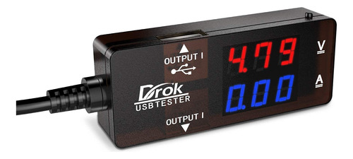 Drok Probador Usb, Usb-a Usb-c 2.0 Multimetro Puertos Usb Du