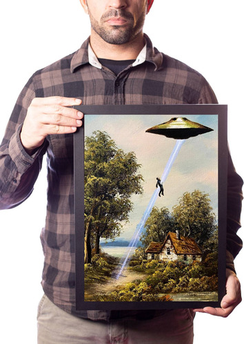 Quadro Decorativo Arte Abdução Ovni Et Ufologia