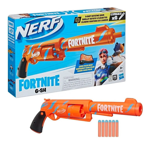 Pistola Nerf Fortnite 6-sh Tambor Giratorio Hasbro E-2684 