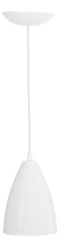 Kit 2 Lustre Pendente Lowcost Cone Vegas Alumínio Branco