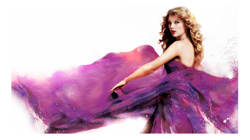 Póster Taylor Swift Retrato Vestido Arte Hiperrealista Show