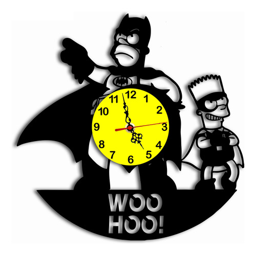 Reloj De Homero Y Bart Negro Amarillo