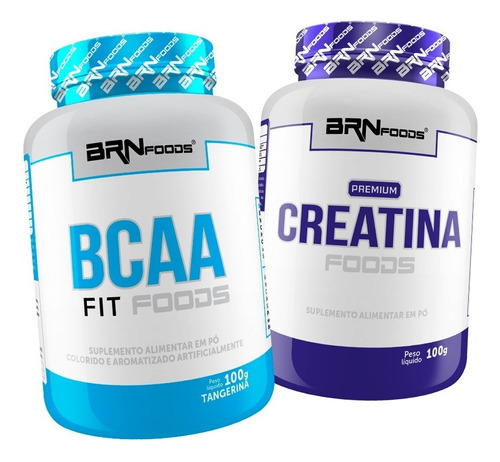 Combo Bcaa 100gr + Creatina 100gr - Brn Foods Sabor Natural