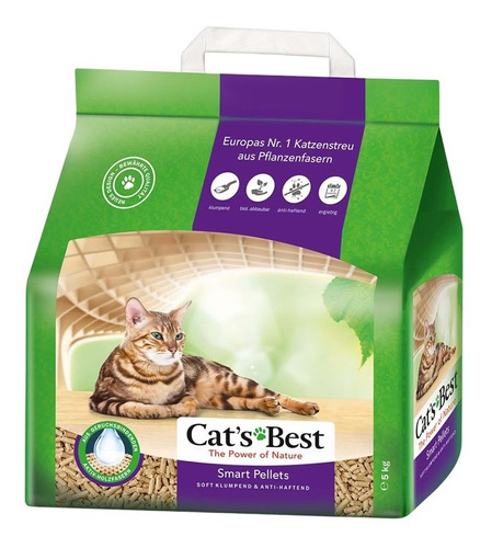 Arena Para Gatos Cat`s Best Smart Pellets, Pelo Largo 10 Kg