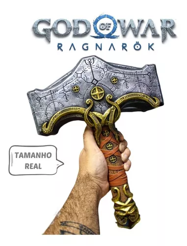 Mjornir/martelo Thor God Of War Ragnarok Cosplay - Corre Que Ta Baratinho