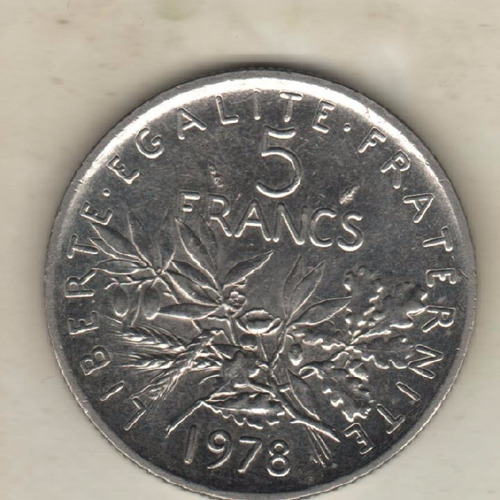 Francia Moneda De 5 Francos Año 1978 Km 926a.1 - Xf+