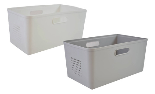 Caja Plástica Organizadora Rigida Con Asas 36x26x24cm