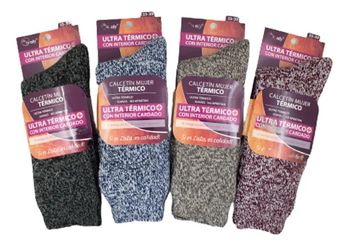 Pack 3 Pares Calcetines Ultra Térmicos Invierno Mujer