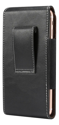 Funda De Cintura Universal Vertical Con Textura De Piel De