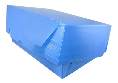 Caja Archivo Plastica Legajo Azul N 12 36x25 Cm  X 10 U Pack