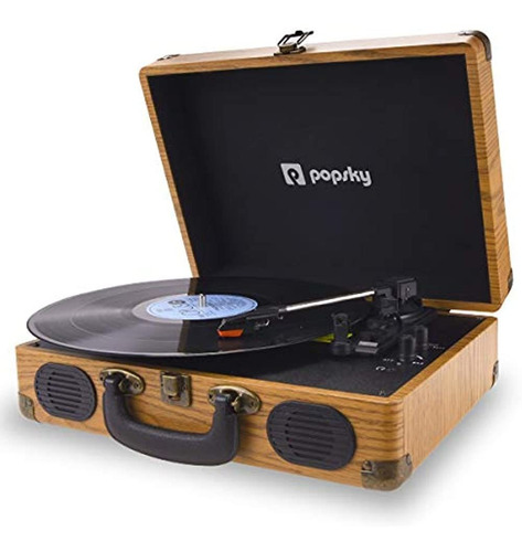 Tocadiscos Popsky, Tocadiscos Estilo Vintage De 3 Velocidade