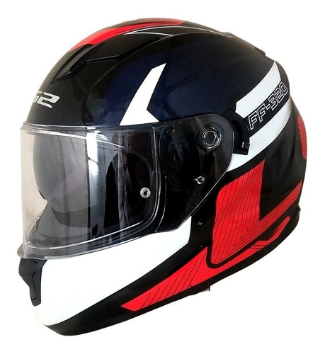 Casco Moto Ls2 Ff320 Stream Evo Exo Blanco Negro