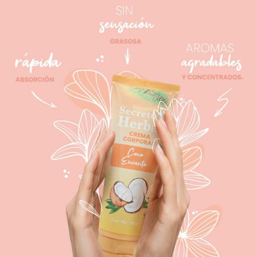 Crema Corporal Coco Encanto Secreto Herbal 180 Ml