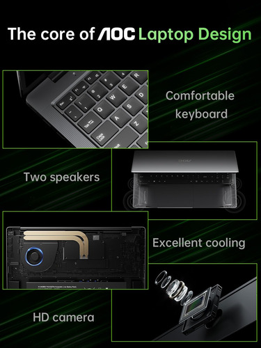 Laptop Gaming Aoc Ax16 Pro 16.1 R7 5700u 16gb 512gb W11p