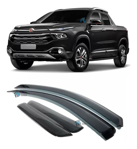 Deflectores Ventanilla Delanteros + Traseros  Fiat Toro