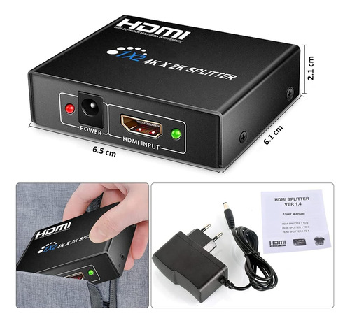 Splitter Hdmi Switch 4k Adaptador Accesorio Para Audio