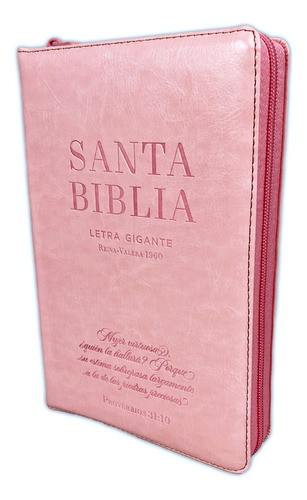 Biblia Rvr 1960 Letra Gigante 14 Pts Rosa Duotono 