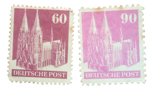 Alemania 1948 Bizona Edificios 10 Estampillas