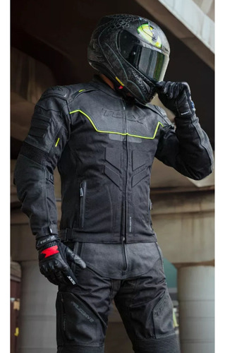 Kit Jaqueta E Calça Texx Falcon Masc Motoqueiro C/ Proteção