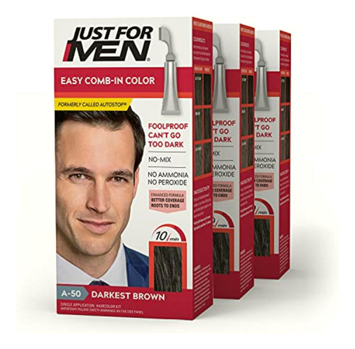 Just For Men Auto Stop Hair Color Darkest Brown Hair Color