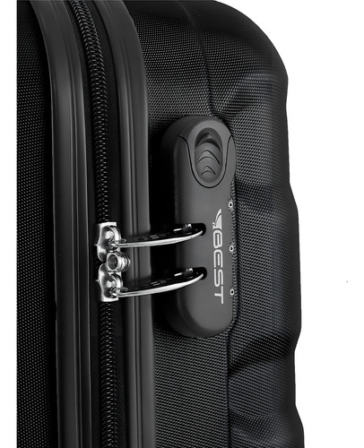 Mala De Viagem Bordo Com Rodinhas 360° E Cadeado M50 Best Cor Preto