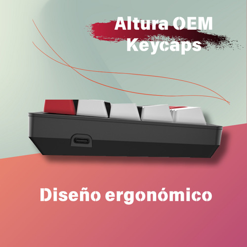 Teclado Mecánico 75% Zifriend R78 Usb-c Rgb De 78 Teclas Blanco-brown Switch Inglés Us