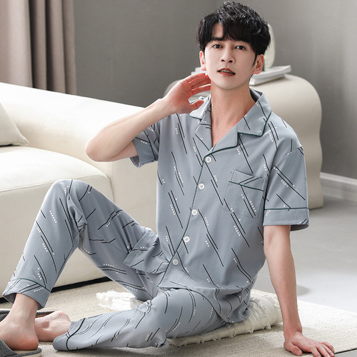 Conjunto De Pijama De Algodón Para Hombre Wanruo Qiushui Thi