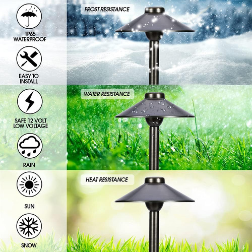Luz Led 12v Latón Macizo Para Camino