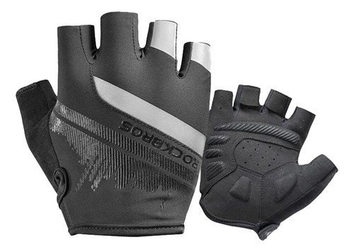 Guantes Reflectantes Rockbros Dedo Corto Mtb Ruta  Bicicleta