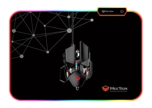 Imagen 3 de 9 de Mouse Pad Gaming M Retroiluminado Led Rgb Meetion Mt-pd120