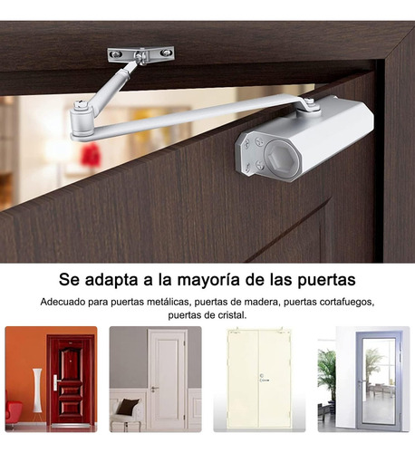 Brazo Hidráulico Cierra Puerta Aéreo Automático 35 - 60kg