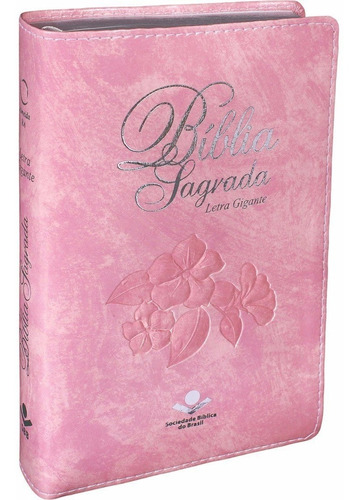 Bíblia Evangélica Feminina Letra Gigante Rosa Nobre E Índice