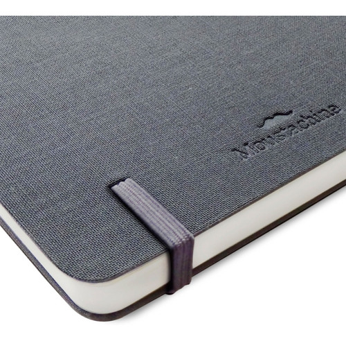 Libreta Moustachine Classic Lino Gris Mediano A5