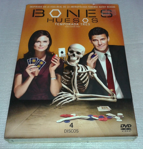 Bones ( Huesos )  Temporada Tres Boxset Con 4 Discos Dvd 