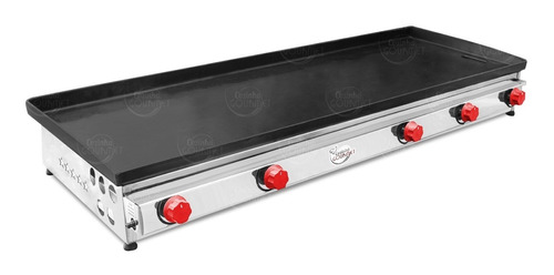 Chapa Lanche Profissional 130x50 Industrial Inox A Gás   G  