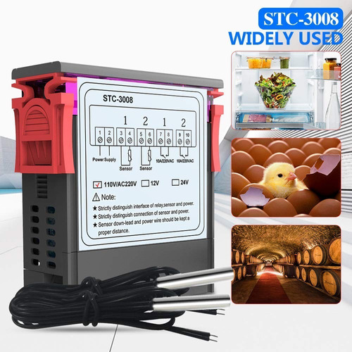 Termostato Stc1000 Controlador De Temperatura 