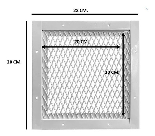 Rejilla Ventilación 20x20 - Sala De Medidor Gas 