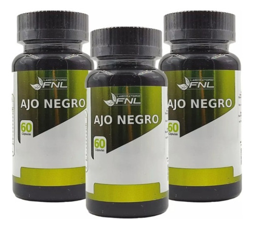 Pack 3 Ajo Negro Para 3 Meses 180cap 800mg.