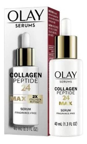 Olay Peptidos De Colageno 2x Collagen Peptide 24 Max Serum -sin Fragancia - 1.3 Fl Oz 40 Ml De Rápida Absorción Para Dejar La Piel Suave Sin Residuos Pegajosos O Grasos