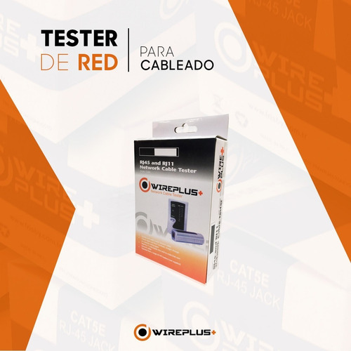 Tester Lan Probador Cables Utp Red Rj45 Y Rj11 Wireplus